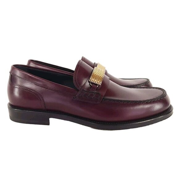Bottega Veneta Varenne Leather Loafers with Buckle 41 8 Mens Barolo Wine New - Picture 5 of 13